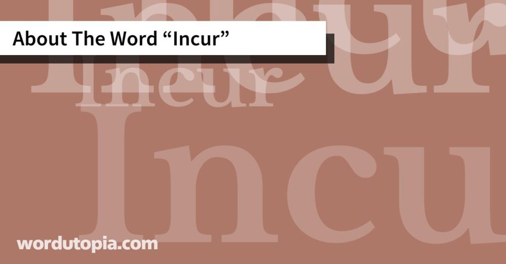 About The Word Incur
