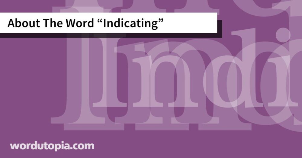 About The Word Indicating