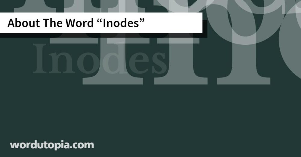About The Word Inodes