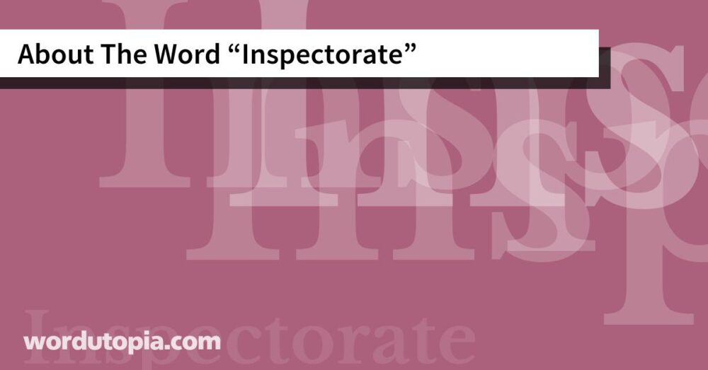 About The Word Inspectorate