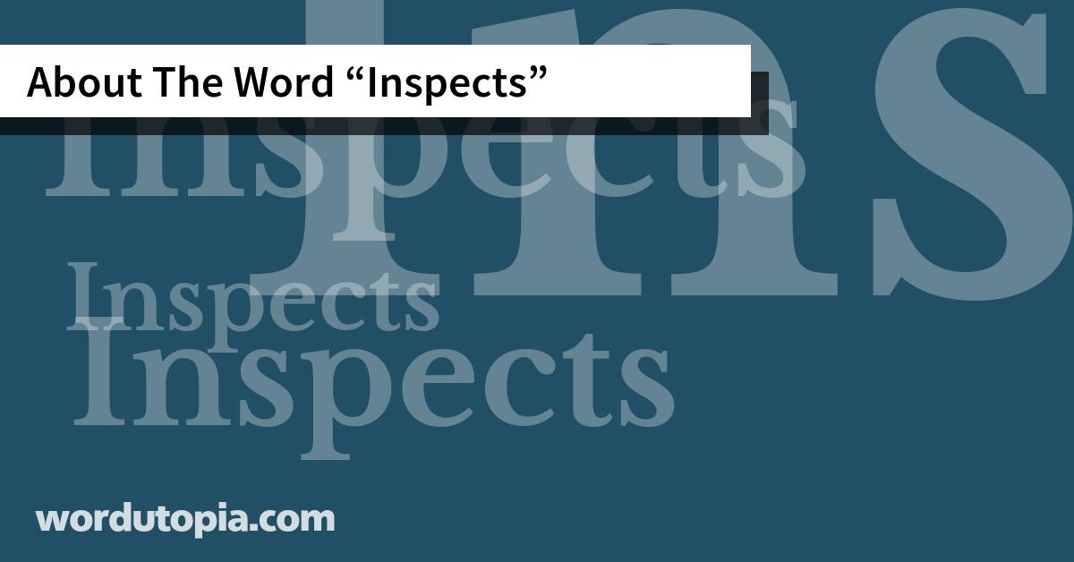 About The Word Inspects