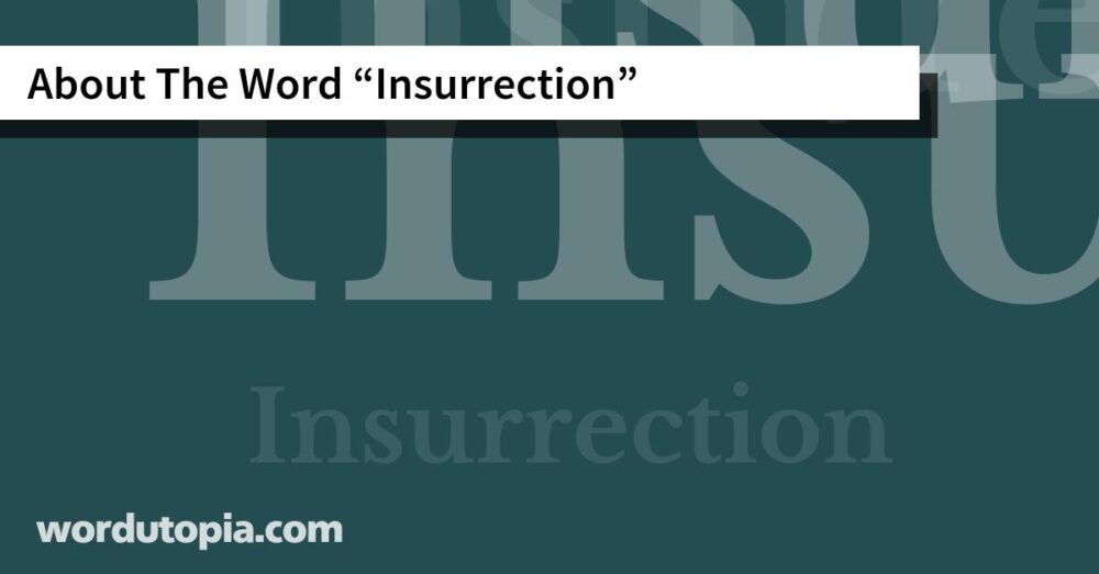 About The Word Insurrection