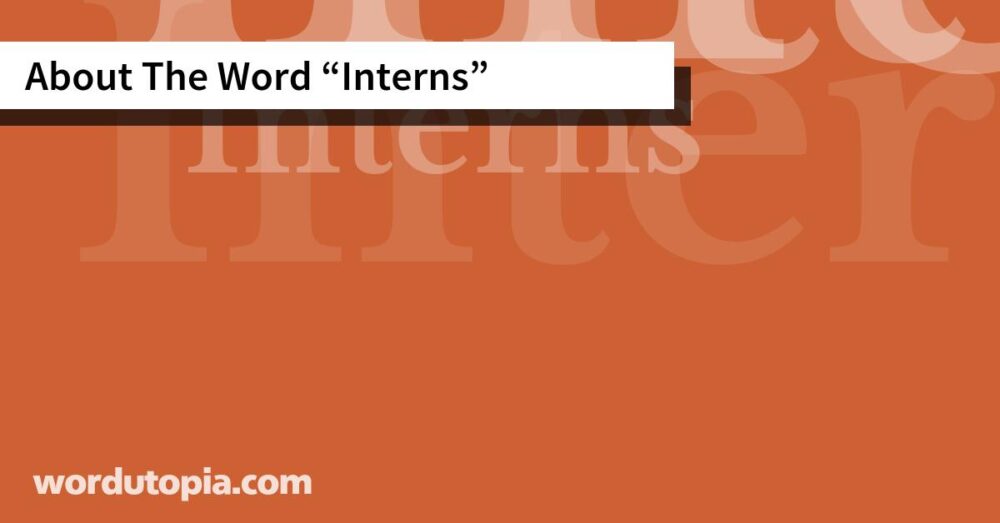 About The Word Interns