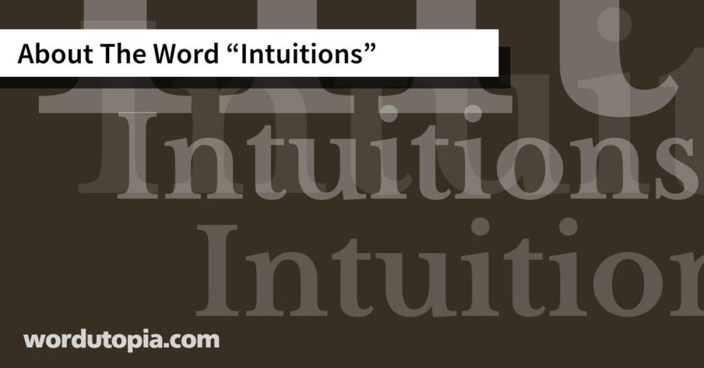 About The Word Intuitions