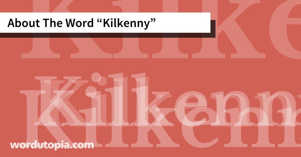About The Word Kilkenny