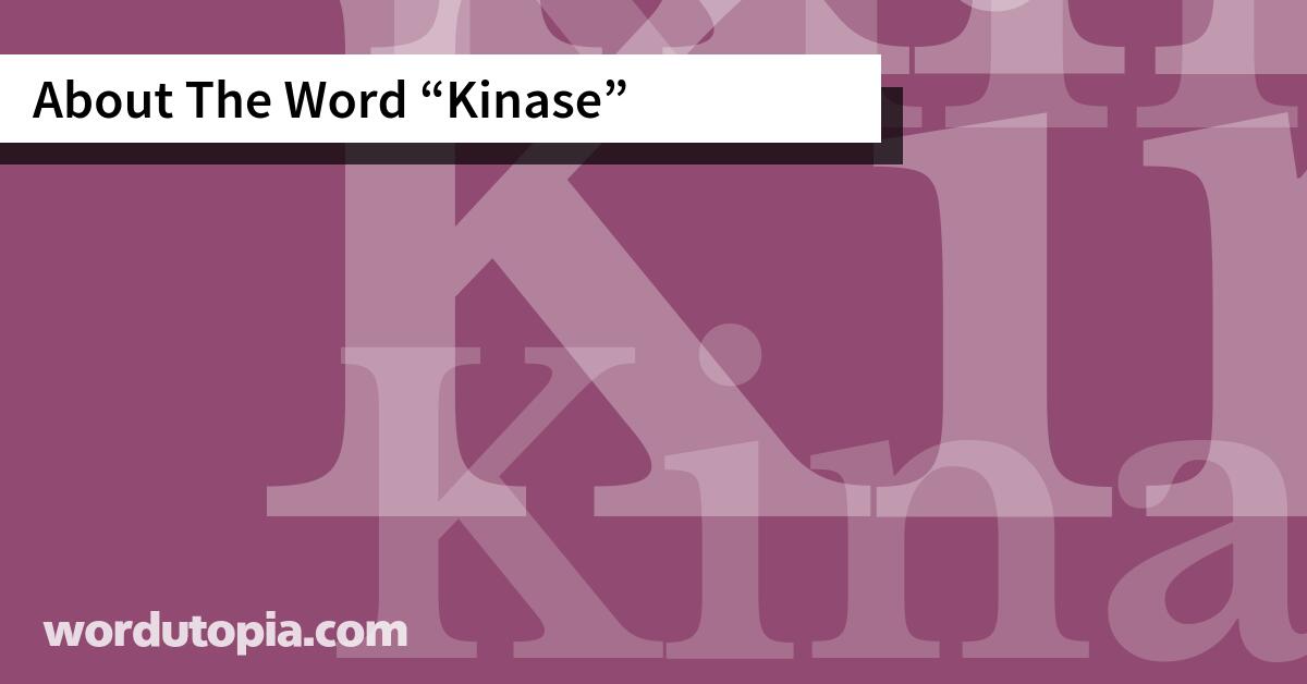 About The Word Kinase