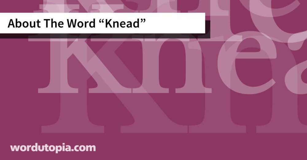 About The Word Knead