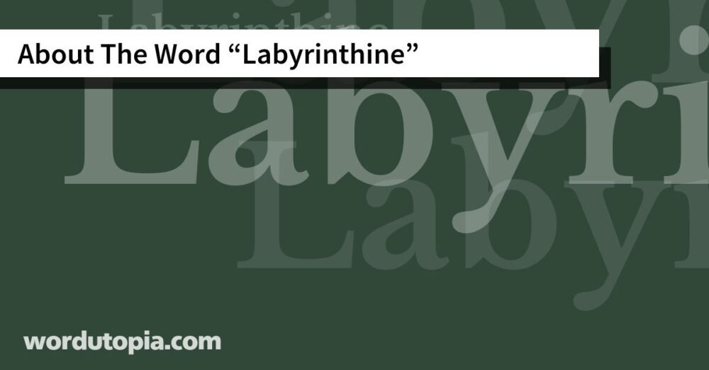 About The Word Labyrinthine