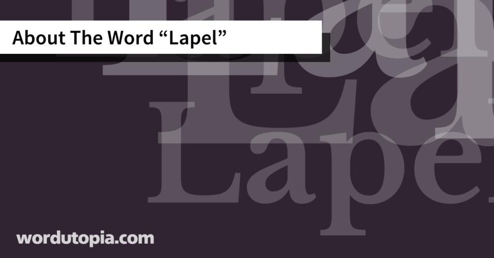 About The Word Lapel