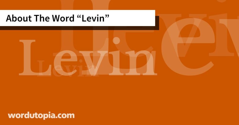 About The Word Levin