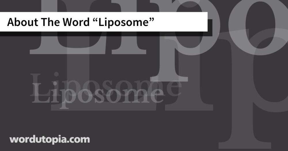 About The Word Liposome