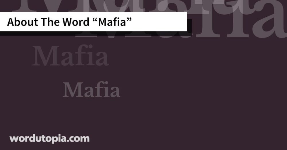 About The Word Mafia