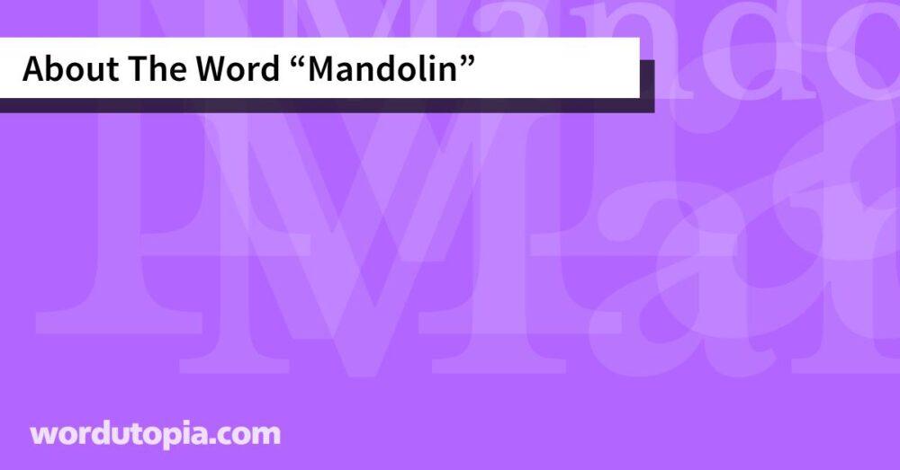About The Word Mandolin