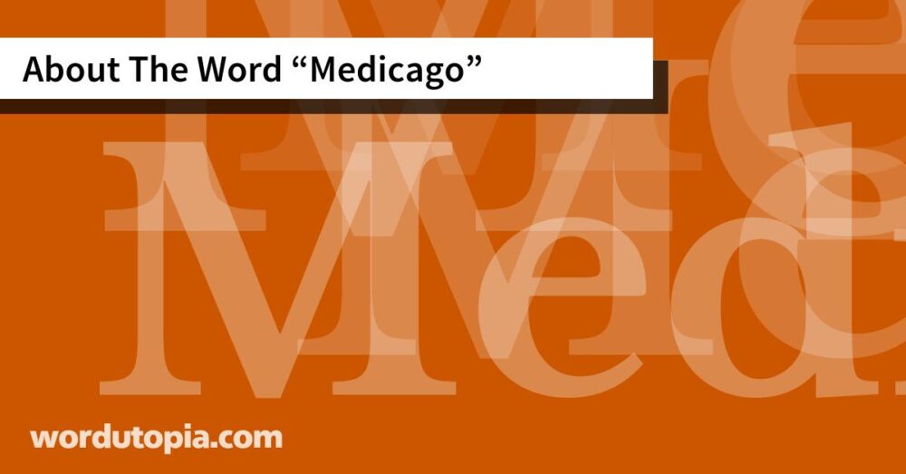 About The Word Medicago