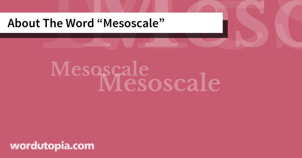 About The Word Mesoscale
