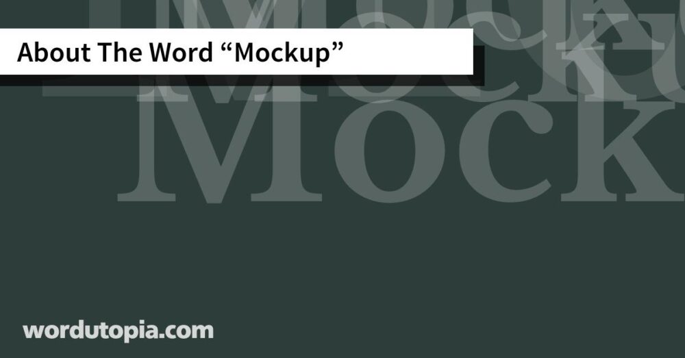 About The Word Mockup