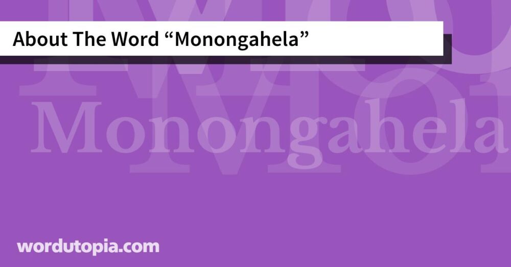 About The Word Monongahela