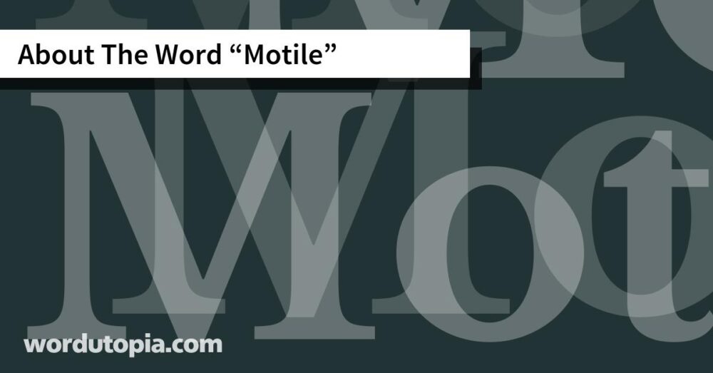 About The Word Motile