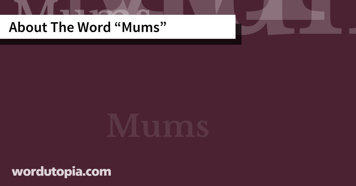 About The Word Mums