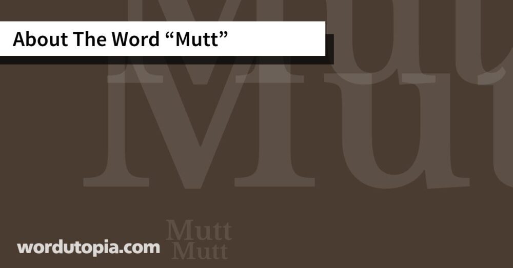 About The Word Mutt