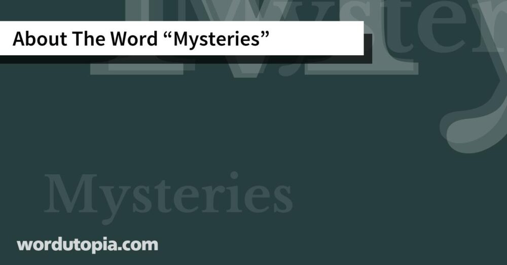 About The Word Mysteries