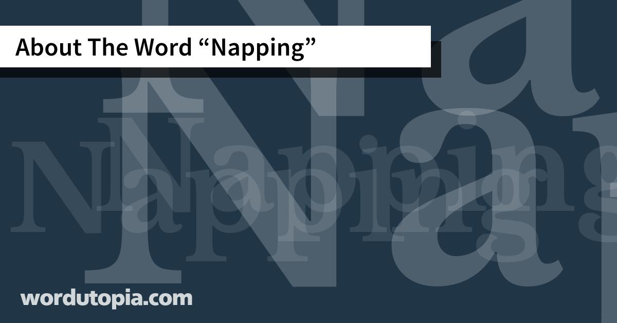 About The Word Napping