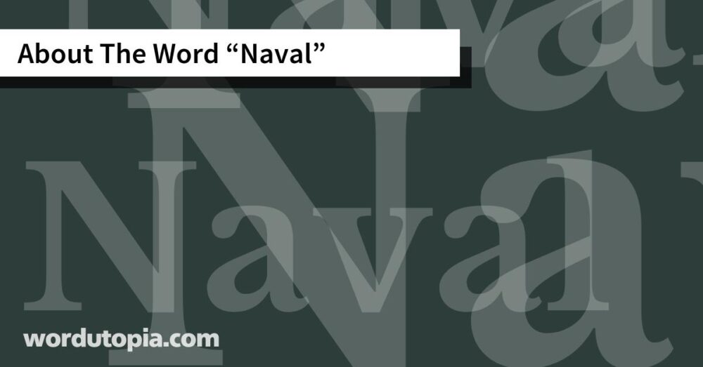 About The Word Naval