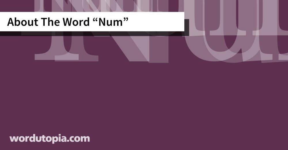 About The Word Num