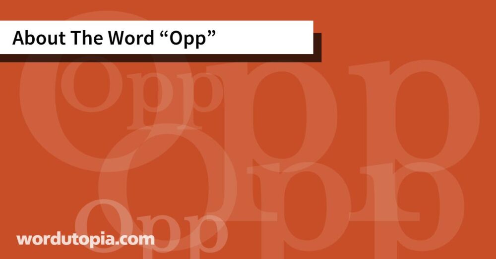 About The Word Opp
