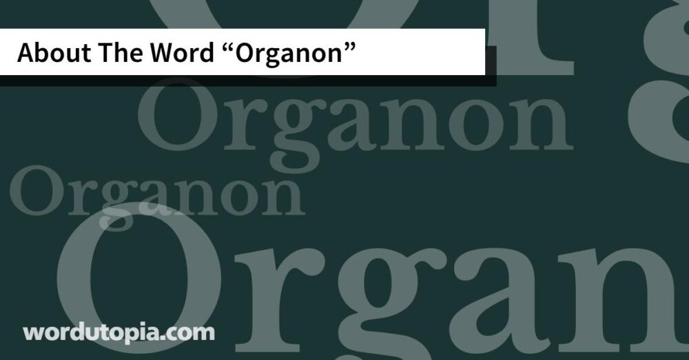 About The Word Organon