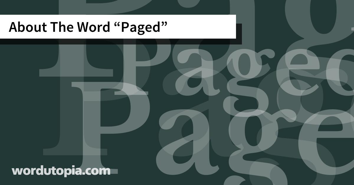 About The Word Paged