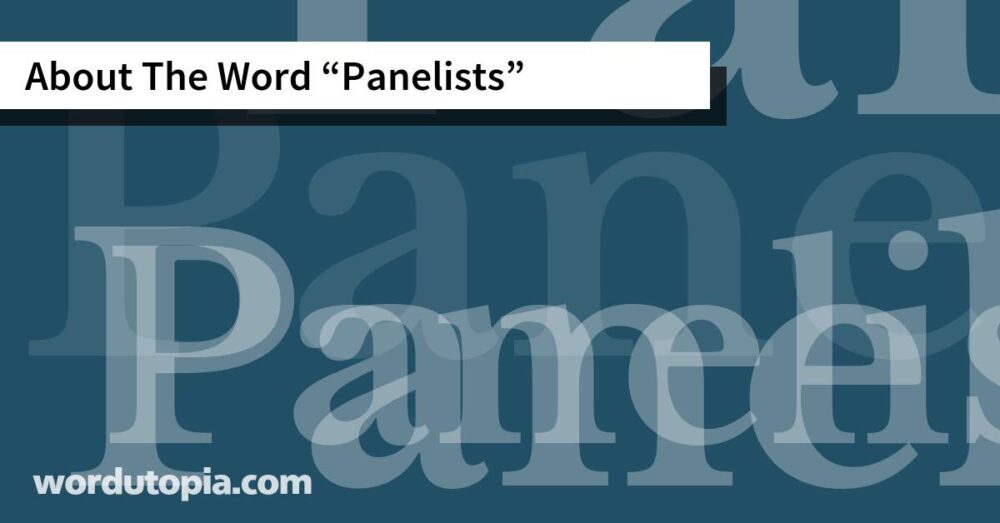 About The Word Panelists