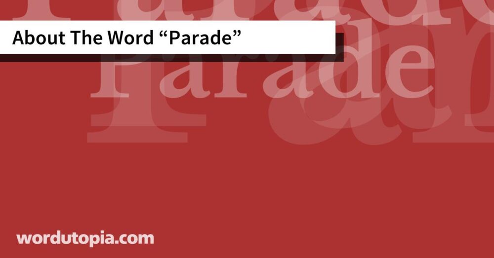 About The Word Parade