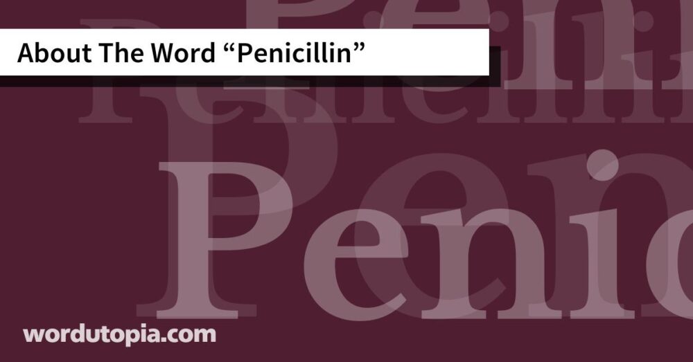 About The Word Penicillin