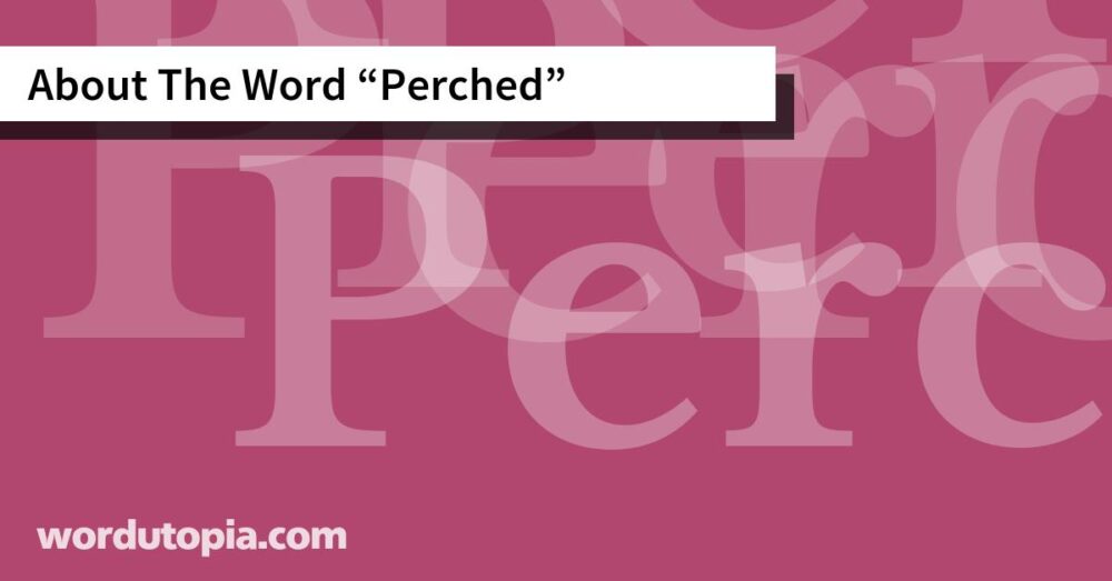 About The Word Perched