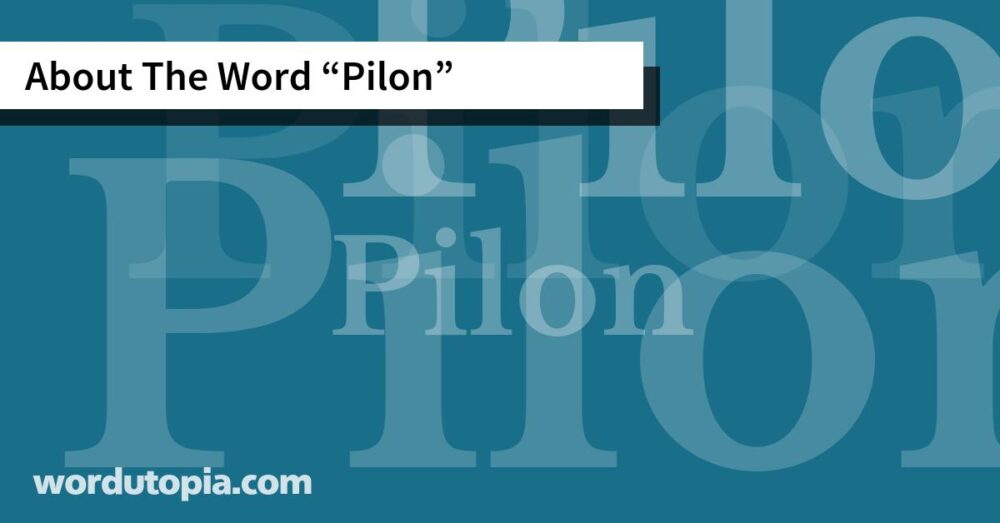 About The Word Pilon