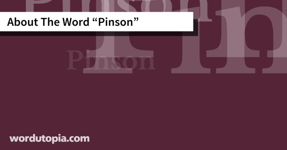 About The Word Pinson