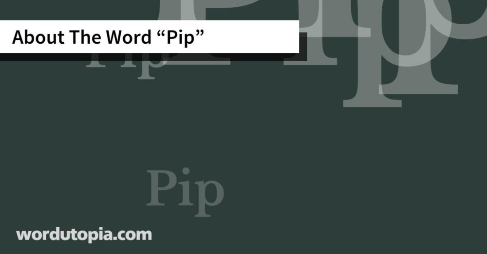 About The Word Pip