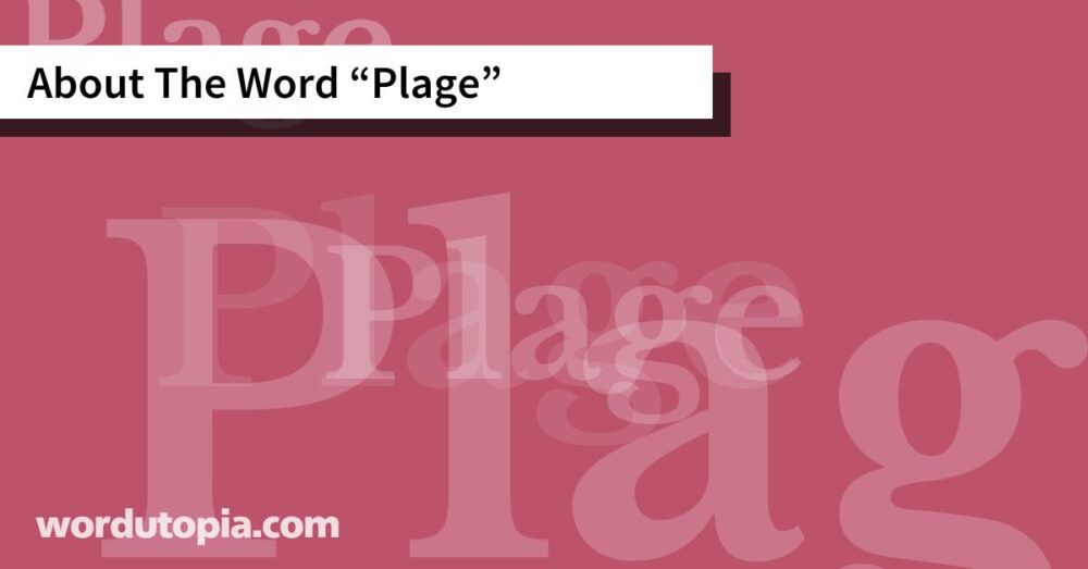 About The Word Plage