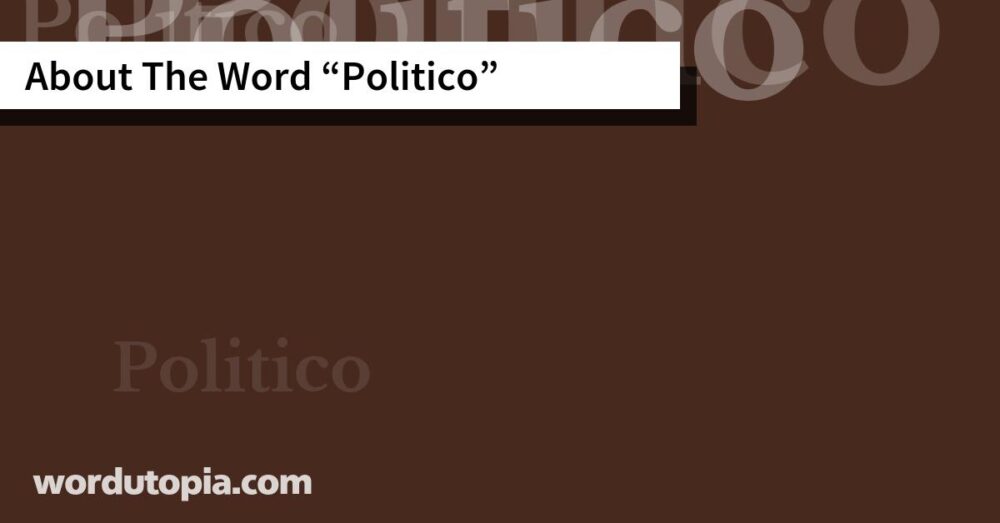 About The Word Politico