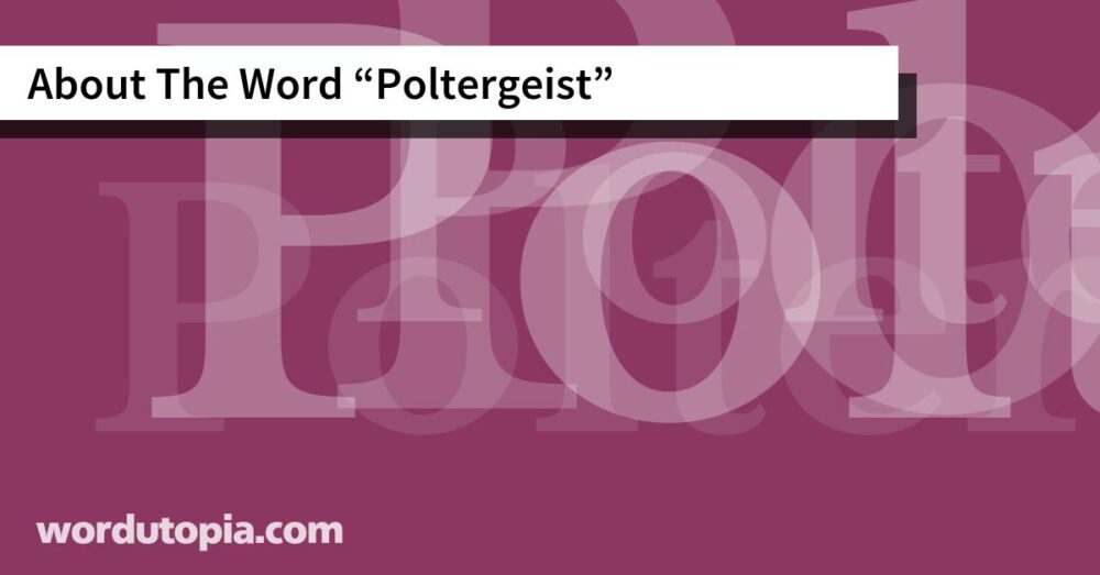 About The Word Poltergeist