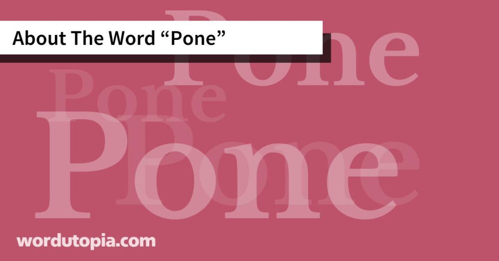 About The Word Pone