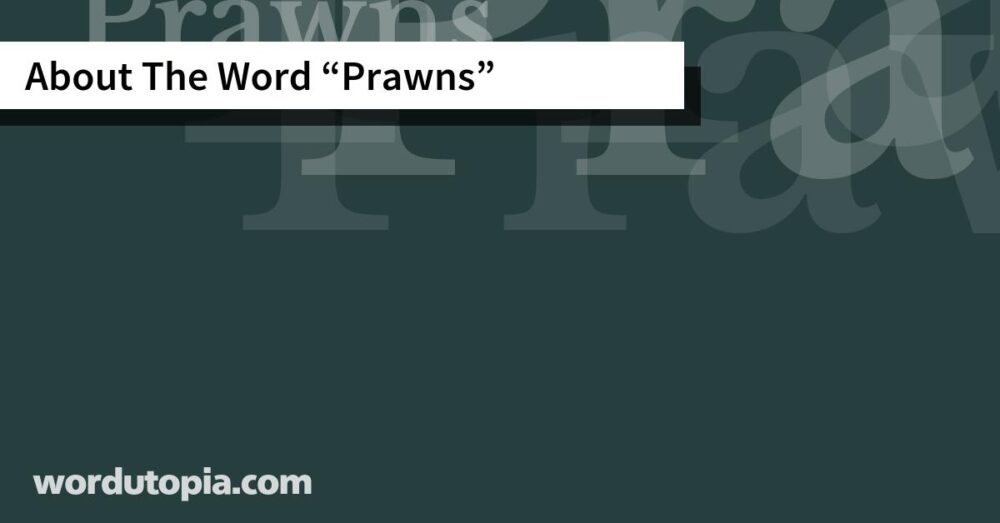 About The Word Prawns