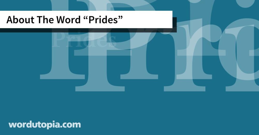 About The Word Prides