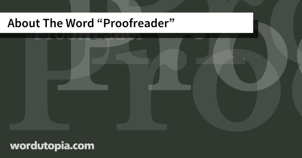 About The Word Proofreader
