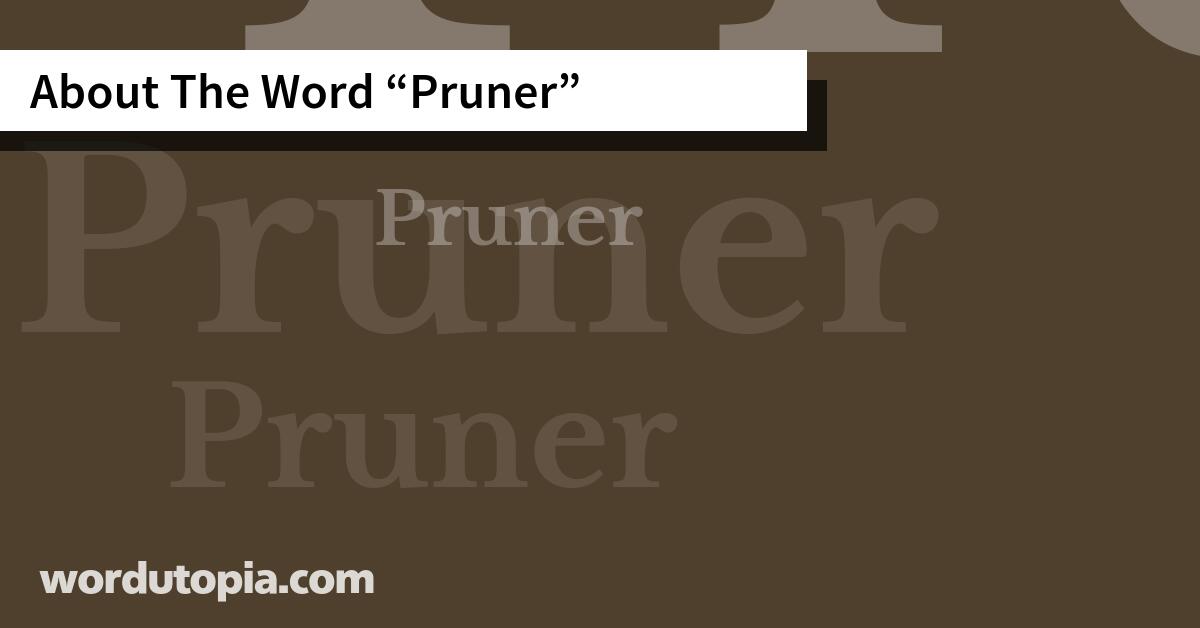 About The Word Pruner