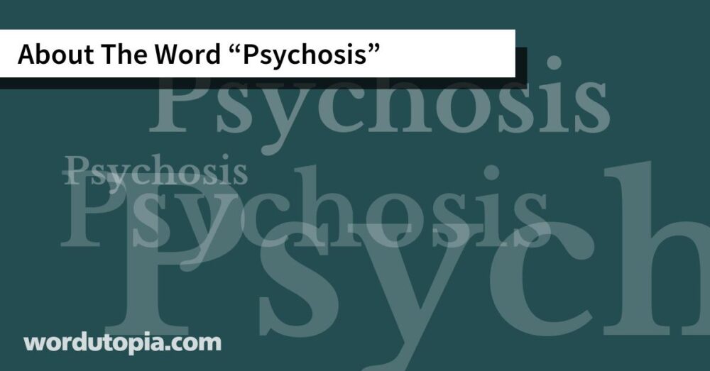 About The Word Psychosis
