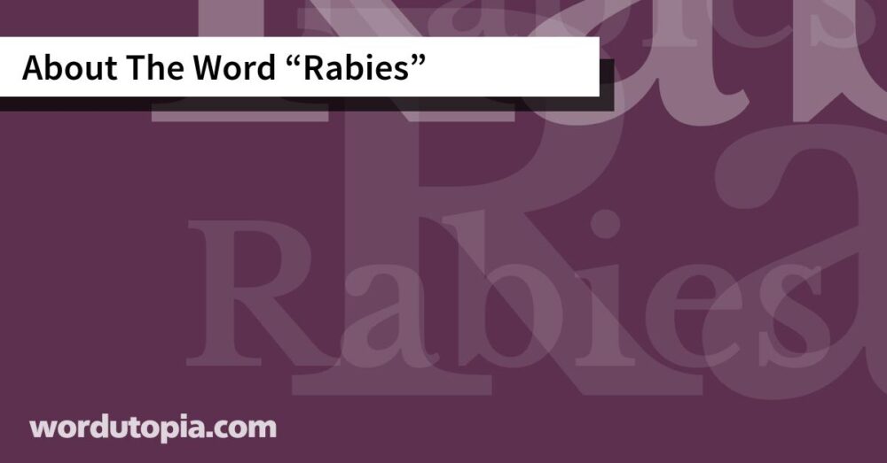 About The Word Rabies