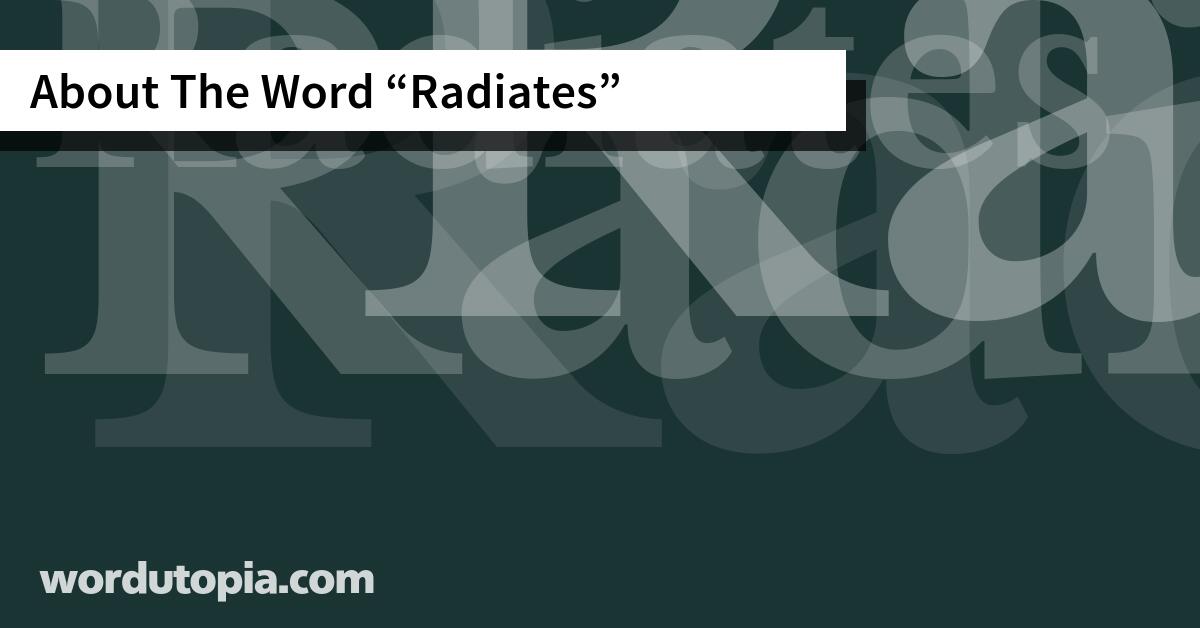 About The Word Radiates