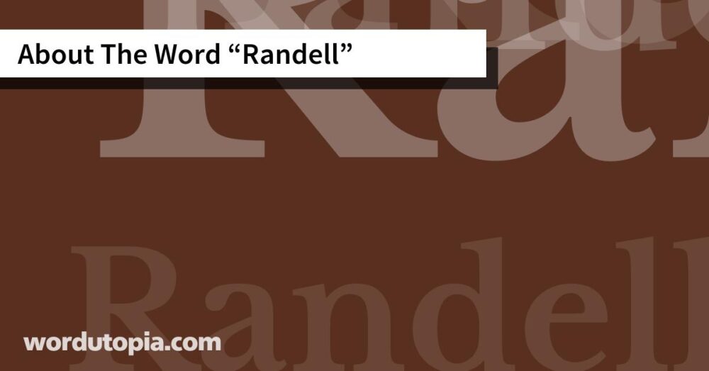 About The Word Randell